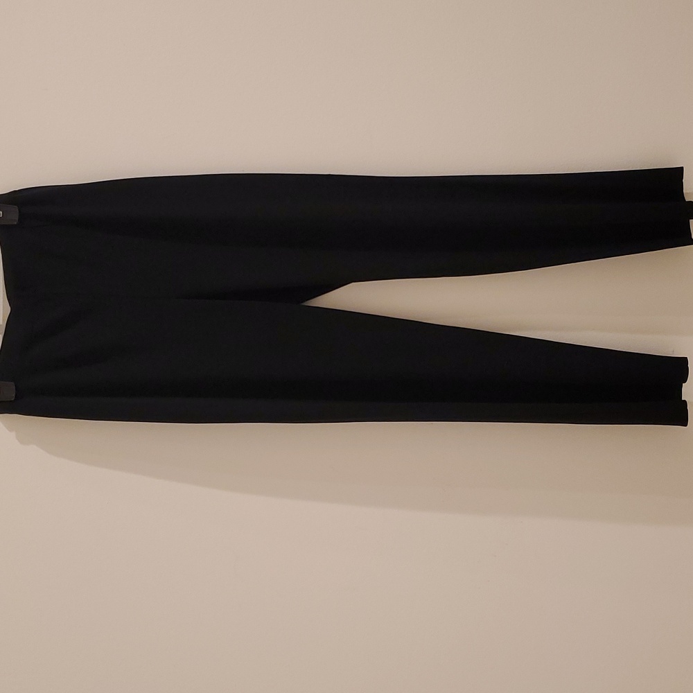 Ming Wang Black High Waisted Straight Leg Knit Pants
